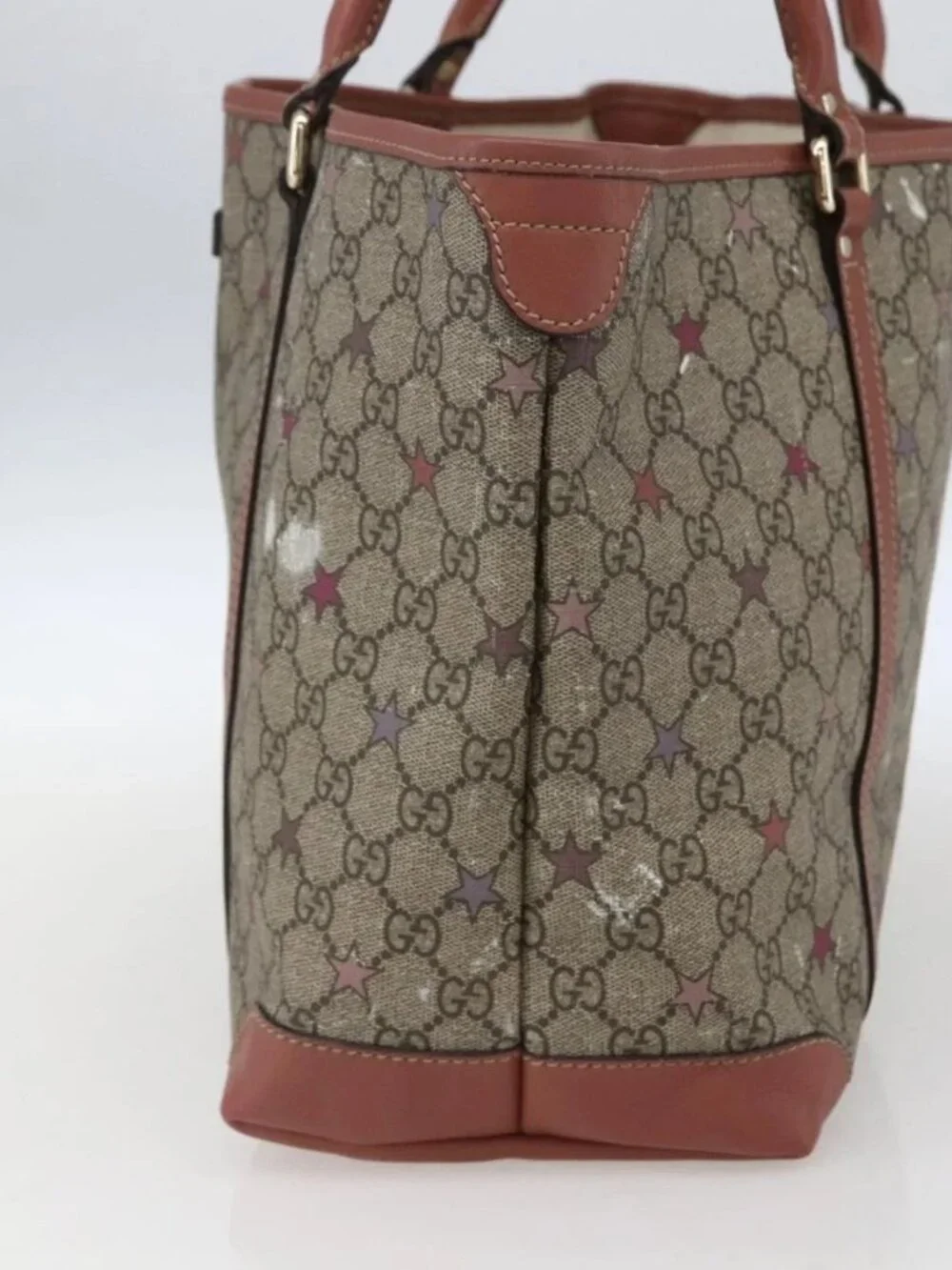 GUCCI GG Supreme Tote Bag PVC Beige Gold - Picture 7 of 16